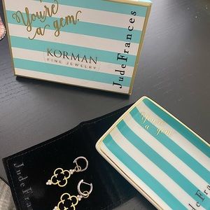 Jude Frances Clover Diamond Charm Earrings